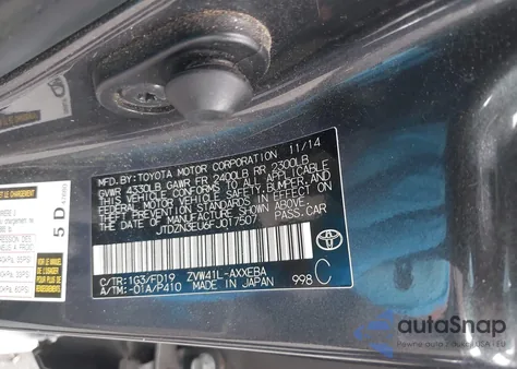 2015 Toyota Prius V Three from USA, damaged, VIN JTDZN3EU6FJ017507